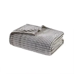 Madison Park Carved Plush Bed Blanket -Bedding Shop 6986189 Brown