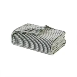 Madison Park Carved Plush Bed Blanket -Bedding Shop 6986189 Green