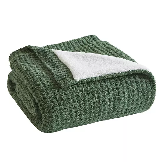 Madison Park Rowan Waffle Knit Chenille Throw Blanket 14 Madison Park Rowan Waffle Knit Chenille Throw Blanket - Image 14