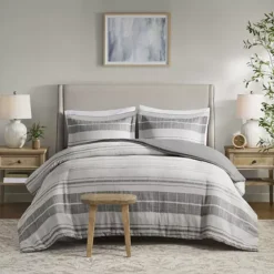 Madison Park Nico 3-Piece Stripe Duvet Cover Set