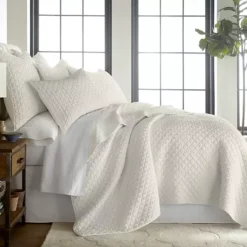 Levtex Home Rowan Cream Textured Quilt Set Or Euro Sham Set -Bedding Shop 6999923 ALT8