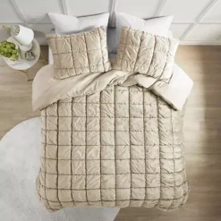 Intelligent Design Velvet Dream Puff Midweight Comforter Set -Bedding Shop 7001510 ALT4