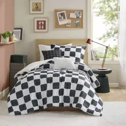 Intelligent Design Lana Checkered Comforter Set With Throw Pillow