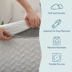 Lucid Dream 2-in. Gel & Charcoal Mattress Topper With Cover -Bedding Shop 7008552 ALT4