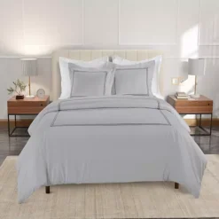 Hotelier Baratta Stitch Duvet Cover Set With Shams