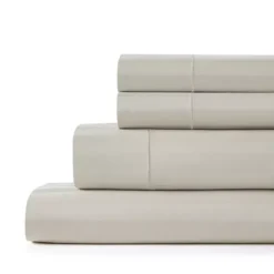 Hotelier Egyptian Cotton Blend Stripe Sheet Set -Bedding Shop 7065567 Tan