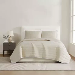 Christian Siriano NY® Cotton Sateen Blush Quilt Set With Shams -Bedding Shop 7138513 Khaki 1