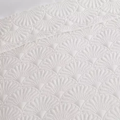 Draper James Davenport White Coverlet Or Sham 8 Draper James Davenport White Coverlet Or Sham -Bedding Shop 7142460 ALT3