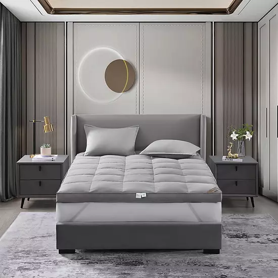 Hotel Laundry 4-in. Charcoal Infused Natural Down Top Mattress Topper 2 Hotel Laundry 4-in. Charcoal Infused Natural Down Top Mattress Topper - Image 2