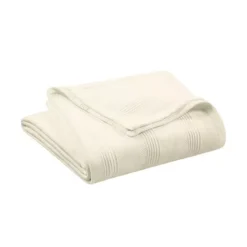 Vellux Cotton Throw Blanket -Bedding Shop 7181202 Ivory