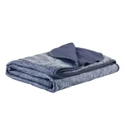 Sharper Image Cooling Touch Down Alternative Throw Blanket -Bedding Shop 7182403 Navy