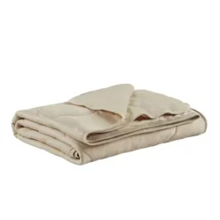 Sharper Image Cooling Touch Down Alternative Throw Blanket -Bedding Shop 7182403 Tan 1