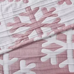 Madelinen Reversible Snowflake Matelassé Quilt Set With Shams -Bedding Shop 7182950 ALT3