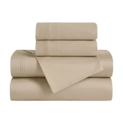 SUPERIOR Egyptian Cotton 650 Thread Count Solid Deep Pocket Sheet Set And Pillowcases -Bedding Shop 7197024 Linen
