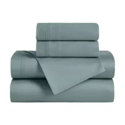 SUPERIOR Egyptian Cotton 650 Thread Count Solid Deep Pocket Sheet Set And Pillowcases -Bedding Shop 7197024 Teal