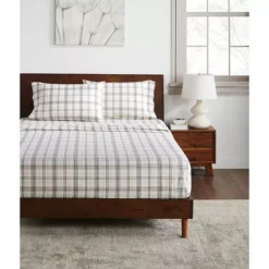 SUPERIOR Plaid Flannel Cotton Deep Pocket Sheet Set -Bedding Shop 7206760 ALT3