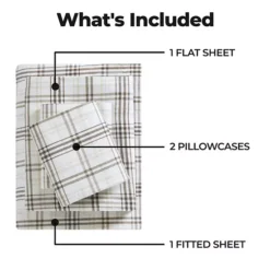 SUPERIOR Plaid Flannel Cotton Deep Pocket Sheet Set -Bedding Shop 7206760 ALT4