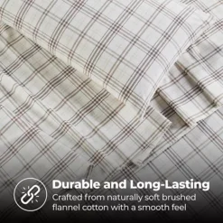 SUPERIOR Plaid Flannel Cotton Deep Pocket Sheet Set -Bedding Shop 7206760 ALT5