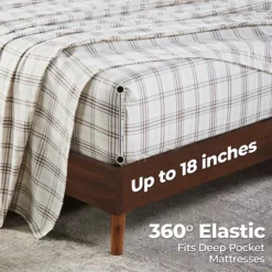 SUPERIOR Plaid Flannel Cotton Deep Pocket Sheet Set -Bedding Shop 7206760 ALT6