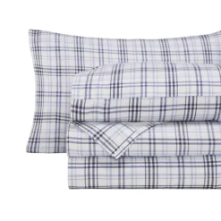 SUPERIOR Plaid Flannel Cotton Deep Pocket Sheet Set -Bedding Shop 7206760 Blue