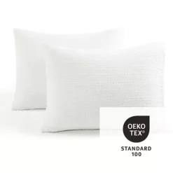 Lush Decor Haniya Solid Waffle Woven Cotton Textured Duvet Cover Set -Bedding Shop 7211849 ALT3