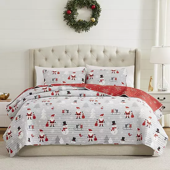 Avanti Ho Ho Ho Quilt Set With Shams 2 Avanti Ho Ho Ho Quilt Set With Shams - Image 2