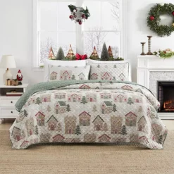 Avanti Gingerbread Houses Quilt Set With Shams