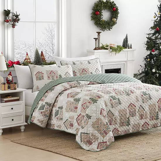 Avanti Gingerbread Houses Quilt Set With Shams 2 Avanti Gingerbread Houses Quilt Set With Shams - Image 2