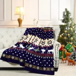 Home Soft Things Christmas Printed Flannel Fleece Blanket -Bedding Shop 7232923 ALT3