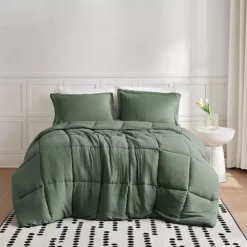 Truly Soft Garment Wash Comforter Set -Bedding Shop 7240668 Green
