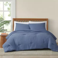 Truly Soft Crinkle Garment Washed Comforter Set -Bedding Shop 7241313 Blue