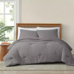 Truly Soft Crinkle Garment Washed Comforter Set -Bedding Shop 7241313 Gray