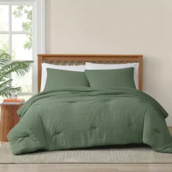 Truly Soft Crinkle Garment Washed Comforter Set -Bedding Shop 7241313 Green