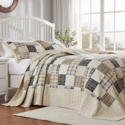 Greenland Home Fashions Oxford 3-pc. Bedspread Set With Shams -Bedding Shop 7251102 Taupe 1