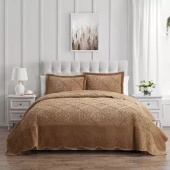 VCNY Home Westland Quilted Plush Bedspread Set
