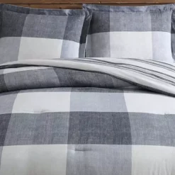 Eddie Bauer Oversized Plaid Grey Comforter Set -Bedding Shop 7265861 ALT3