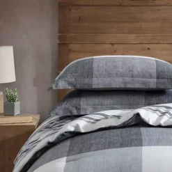 Eddie Bauer Oversized Plaid Grey Comforter Set -Bedding Shop 7265861 ALT6