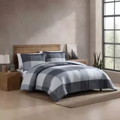 Eddie Bauer Oversized Plaid Grey Comforter Set -Bedding Shop 7265861 ALT7