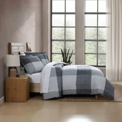 Eddie Bauer Oversized Plaid Grey Comforter Set -Bedding Shop 7265861 ALT9