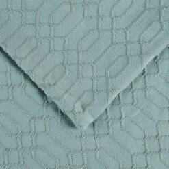 SUPERIOR Remi Jacquard Woven Geometric Fringe Bedspread And Sham Set -Bedding Shop 7270288 ALT6