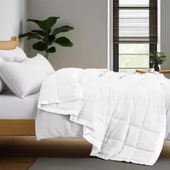 Unikome Lightweight Down Alternative Blanket With Satin Trim, Oversize Blanket -Bedding Shop 7295751 White
