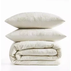 Truly Soft Textured Checkered Grey 3-Piece Duvet Cover Set -Bedding Shop 7300527 ALT5