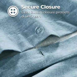 SUPERIOR Melange Flannel Cotton Two-Toned Textured Duvet Cover Set -Bedding Shop 7331894 ALT3