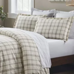 SUPERIOR Plaid Flannel Cotton Classic Farmhouse Duvet Cover Set -Bedding Shop 7331896 ALT3