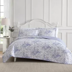 Laura Ashley Toile Delight Quilt Set