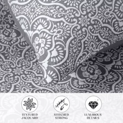 SUPERIOR Enzy Medium Weight Medallion Matelasse Quilt & Sham Set 15 SUPERIOR Enzy Medium Weight Medallion Matelasse Quilt & Sham Set -Bedding Shop 7361719 ALT4