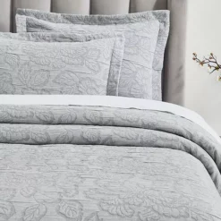 SUPERIOR Hibiscus Cotton Medium Weight Matelasse Woven Bedspread & Sham Set -Bedding Shop 7361728 ALT2