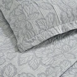 SUPERIOR Hibiscus Cotton Medium Weight Matelasse Woven Bedspread & Sham Set -Bedding Shop 7361728 ALT3