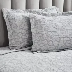 SUPERIOR Hibiscus Cotton Medium Weight Matelasse Woven Bedspread & Sham Set -Bedding Shop 7361728 ALT4