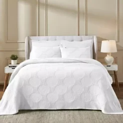 SUPERIOR Tanta Circles Woven Medium Weight Cotton Coverlet